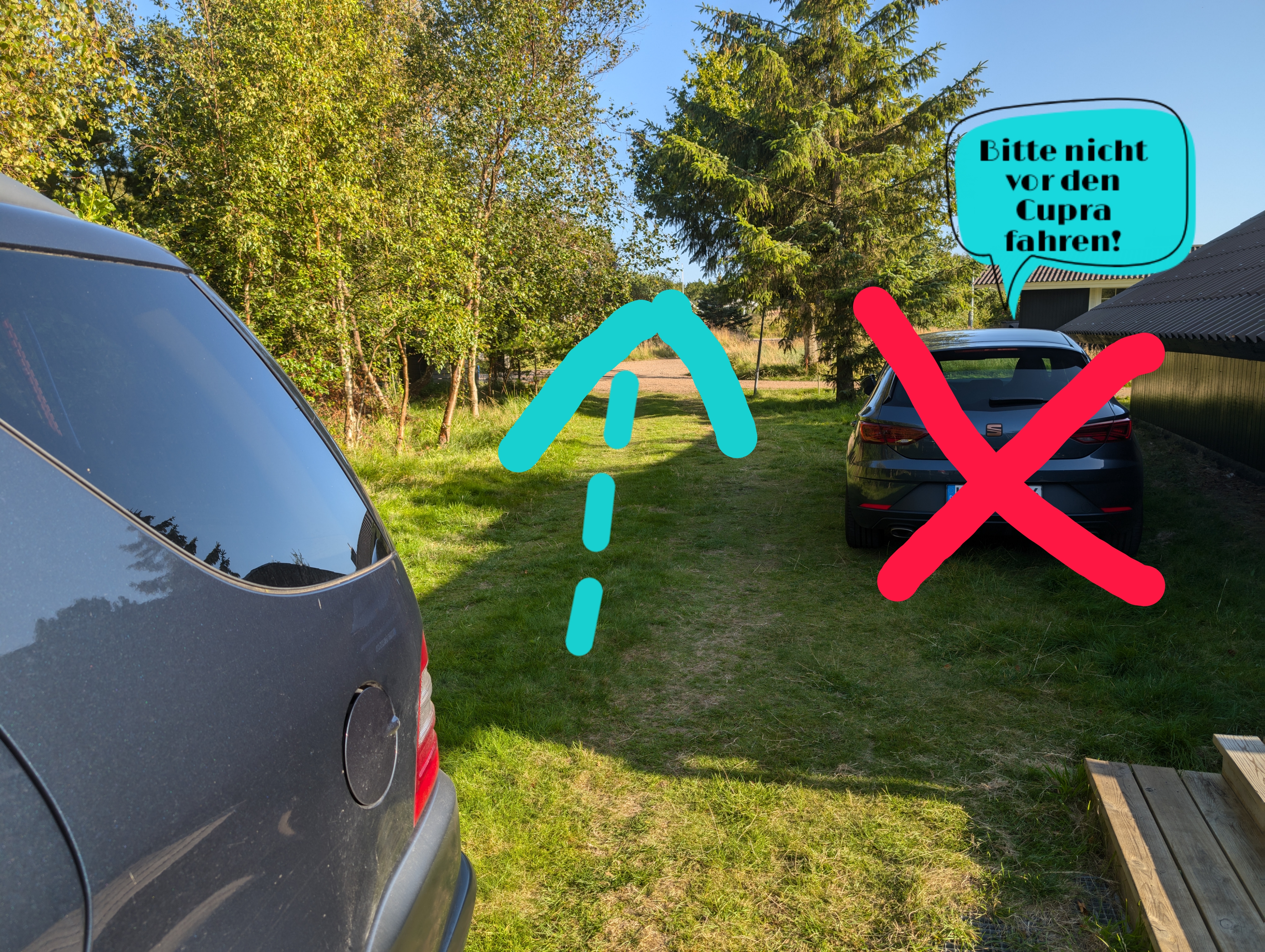 Nicht vor den Cupra fahren!